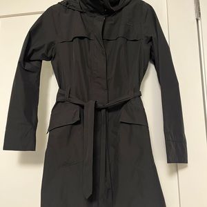 The North Face Black Rain Trench Jacket, Sz S